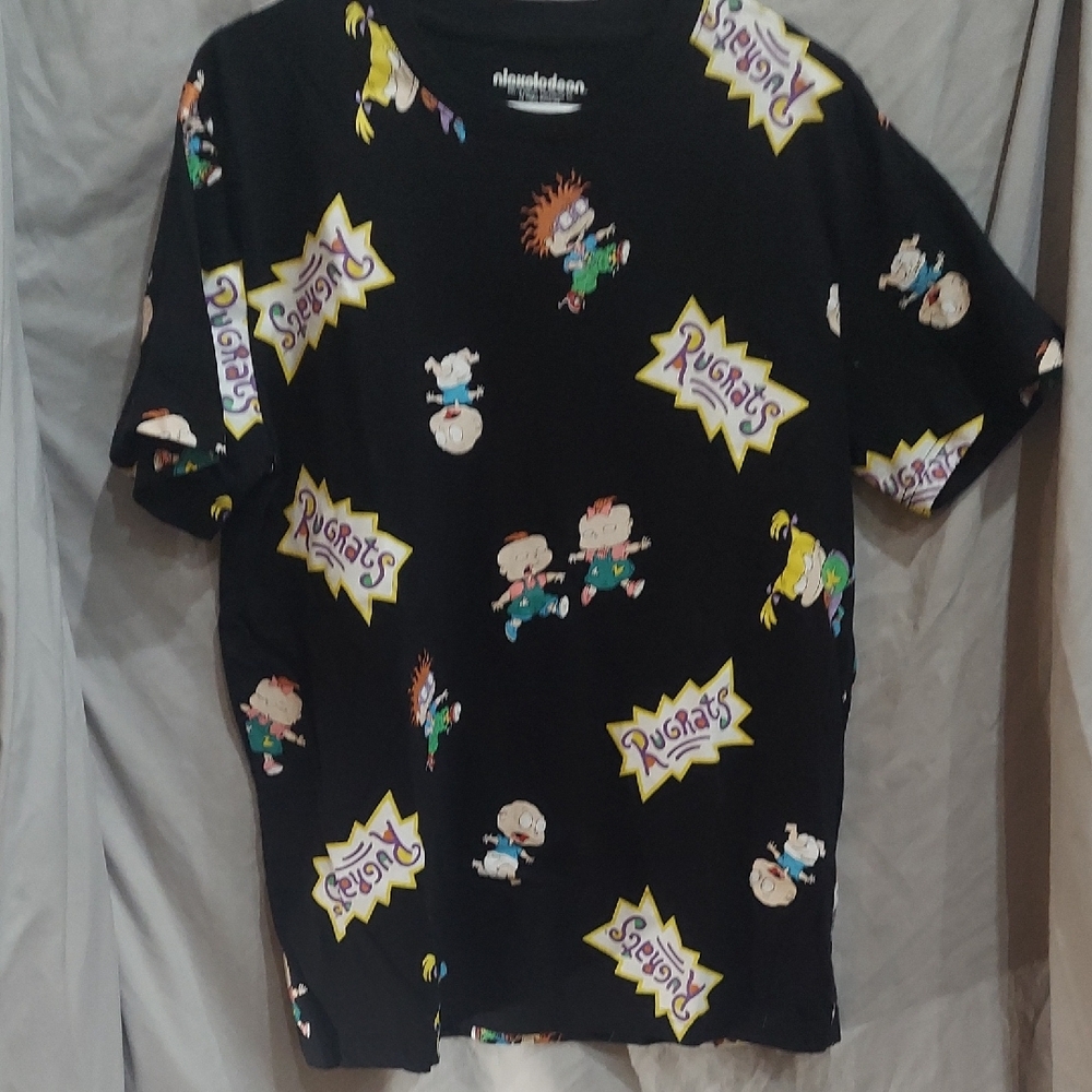Nickelodeon Black Rugrats Men's T-Shirt Size Large